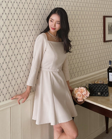 Beike Square Neck Belt One Piece